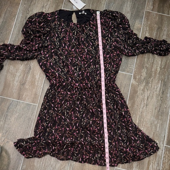 TCEC Black and Pink Floral Long Sleeve Dress - Picture 11 of 12